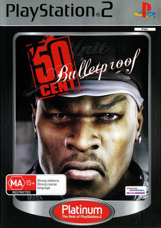 Front Cover for 50 Cent: Bulletproof (PlayStation 2) (Platinum release)