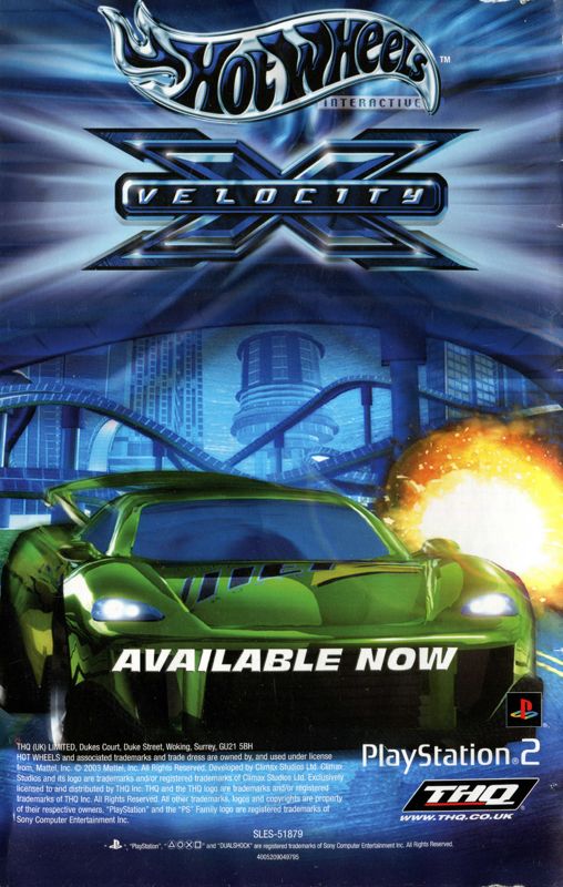 Manual for Hot Wheels: World Race (PlayStation 2): Back