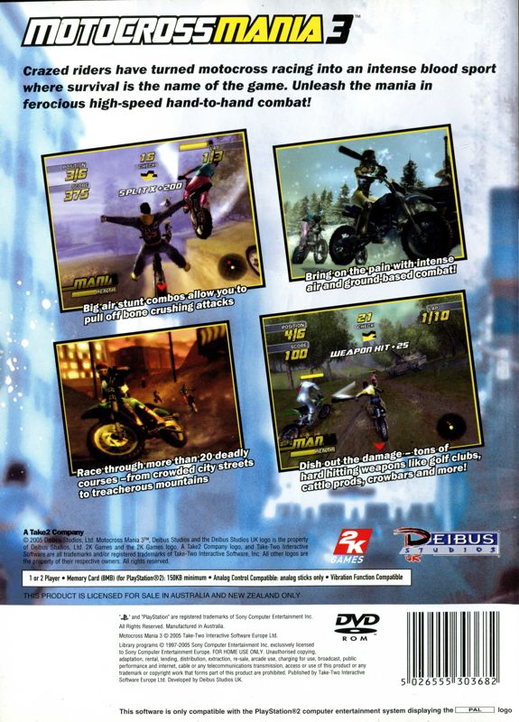 Motocross Mania 3 Ps2