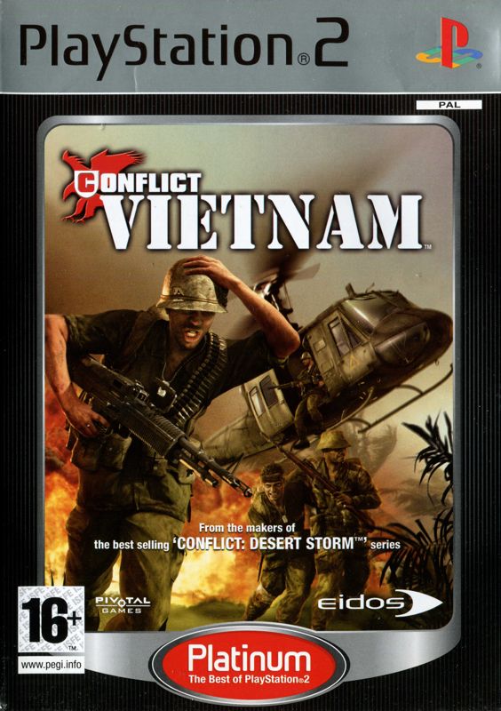 Front Cover for Conflict: Vietnam (PlayStation 2) (Platinum release)