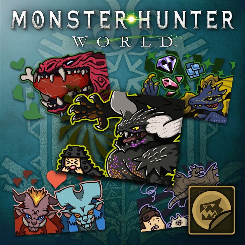 Front Cover for Monster Hunter: World - Sticker Set: Monsters of the New World (PlayStation 4) (download release)