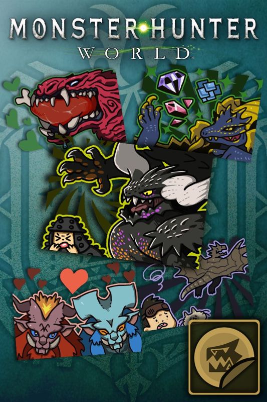 Front Cover for Monster Hunter: World - Sticker Set: Monsters of the New World (Xbox One) (download release)
