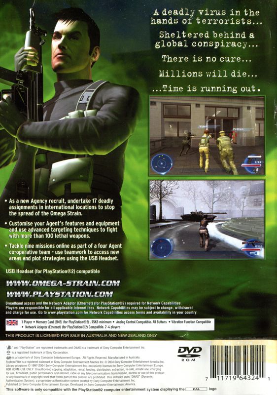 Syphon Filter: The Omega Strain cover or packaging material