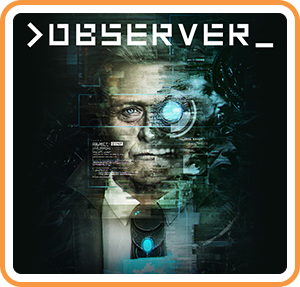 Front Cover for >observer_ (Nintendo Switch) (download release): 1st version