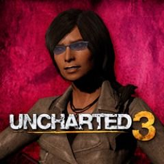 Front Cover for Uncharted 3: Drake's Deception - Slim Glasses (Chloe Frazer) (PlayStation 3) (download release)