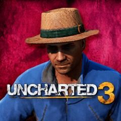 Front Cover for Uncharted 3: Drake's Deception - Straw Hat (Custom Hero/Villain) (PlayStation 3) (download release)
