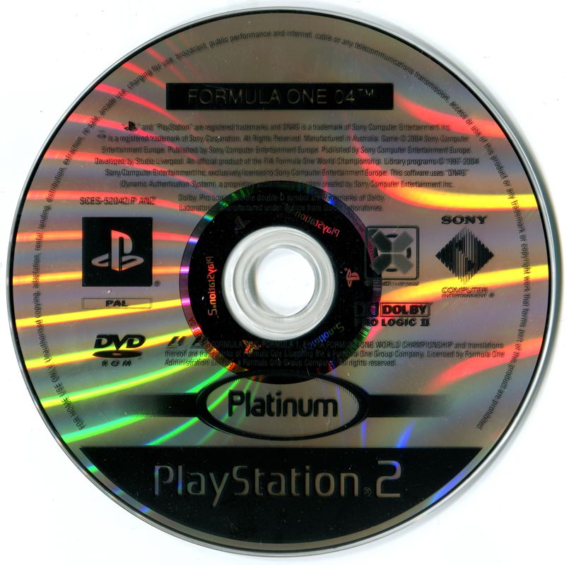 Media for Formula One 04 (PlayStation 2) (Platinum release)