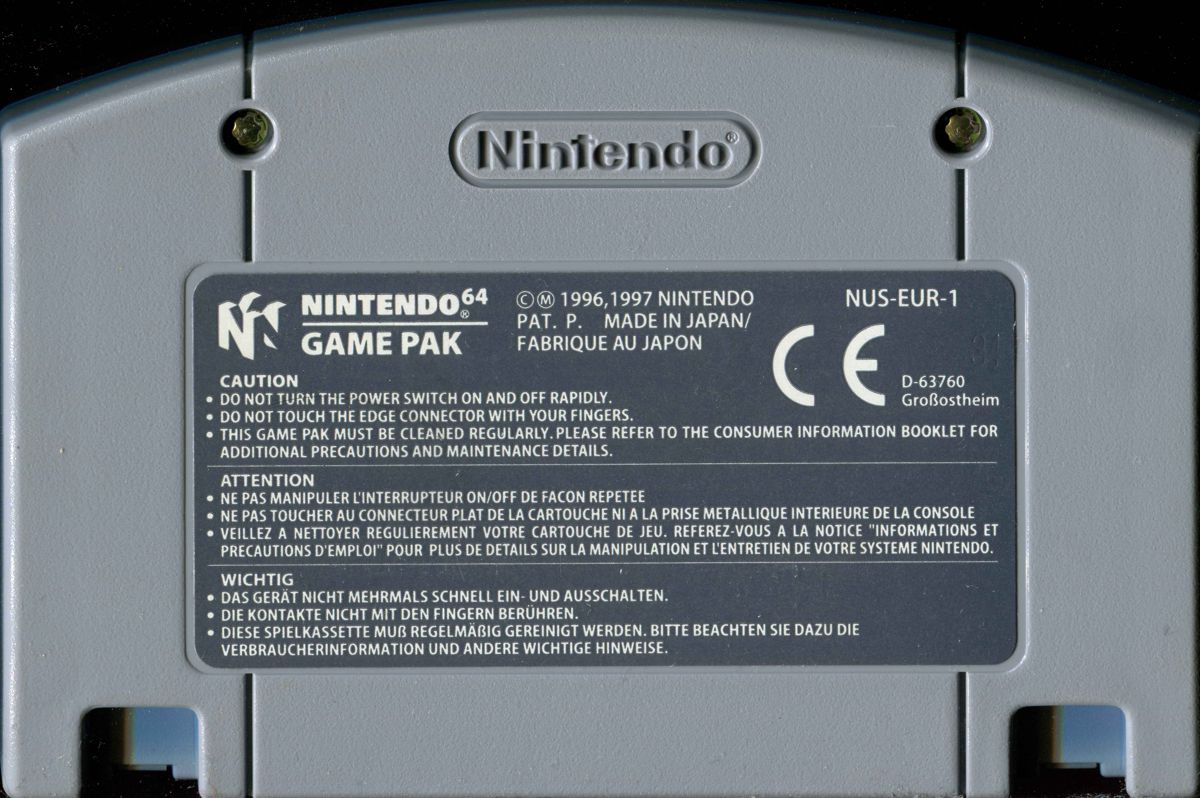 Media for F-Zero X (Nintendo 64): Back