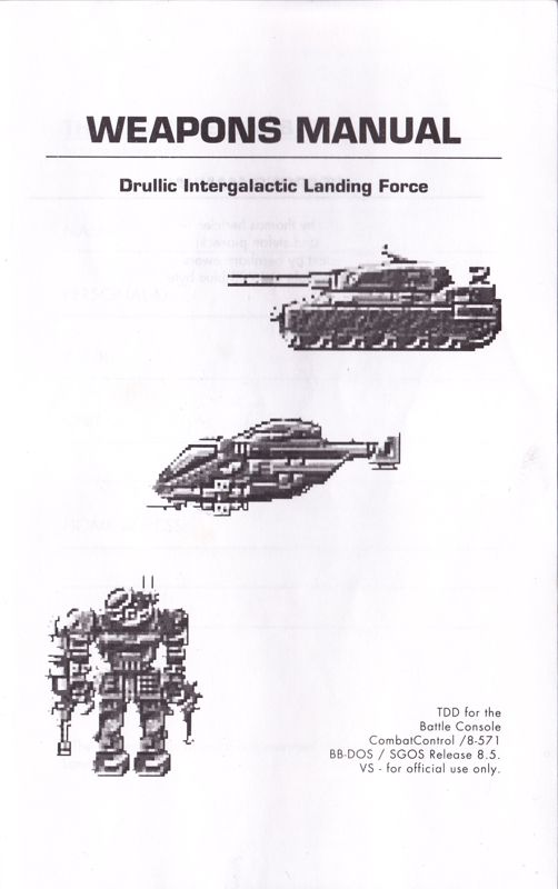 Manual for Battle Isle '93: The Moon of Chromos (DOS): Weapons Manual
