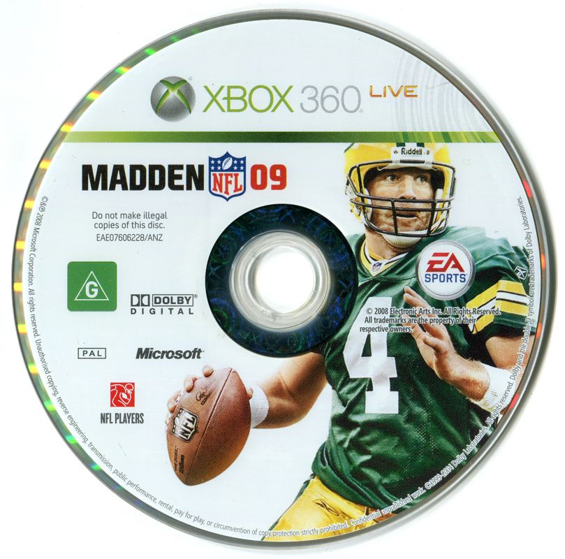 Madden NFL 09 cover or packaging material - MobyGames