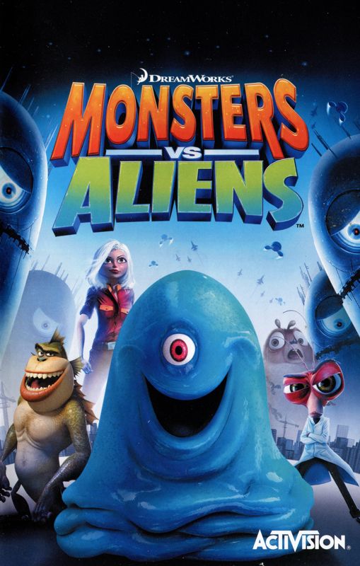 Manual for Monsters vs. Aliens (PlayStation 2): Front