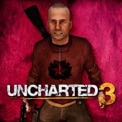 Front Cover for Uncharted 3: Drake's Deception - Emblem Merc Shirt (Custom Villain) (PlayStation 3) (download release)