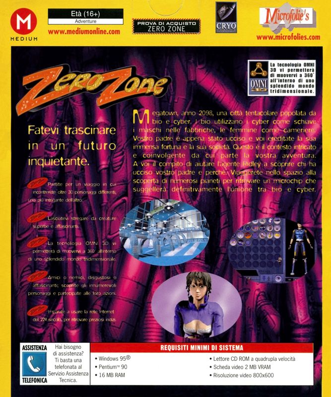 Back Cover for Zero Zone (Windows)