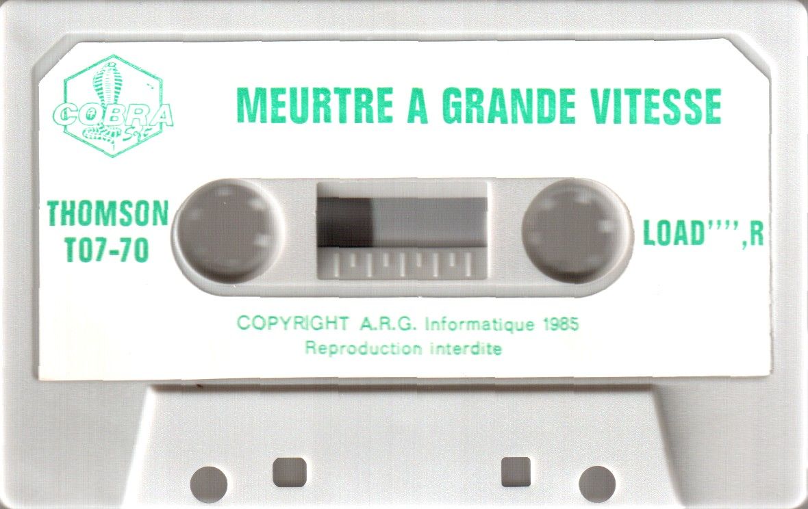 Media for Meurtre a Grande Vitesse (Thomson MO and Thomson TO): Side A - Thomson TO7/70