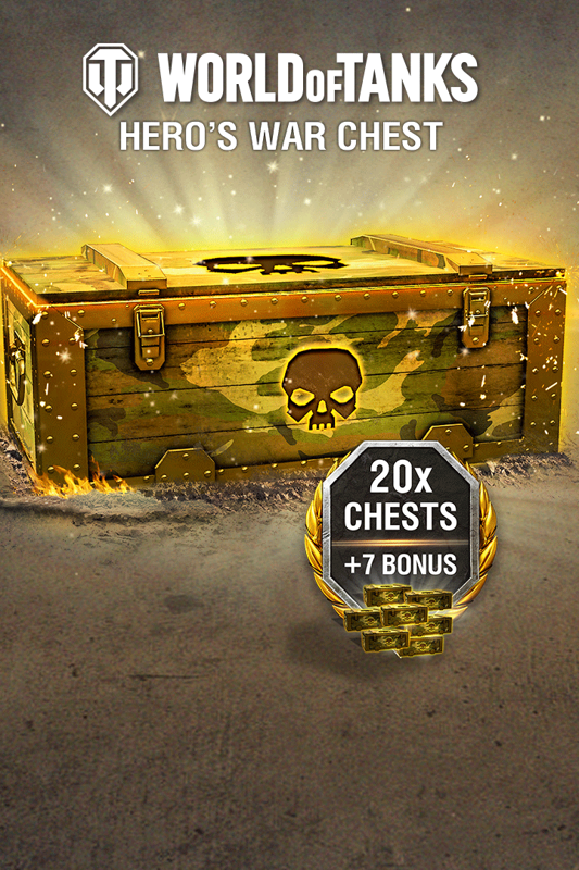 World of Tanks Hero's War Chest 20x Chests +7 Bonus cover or