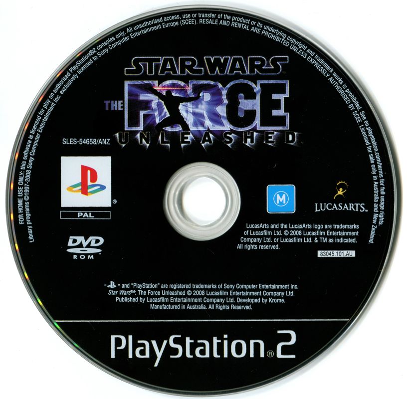 Media for Star Wars: The Force Unleashed (PlayStation 2)