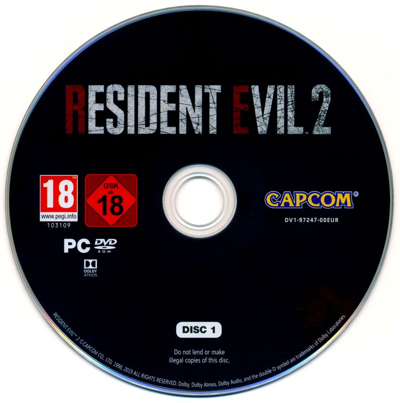 Resident Evil 2 cover or packaging material - MobyGames