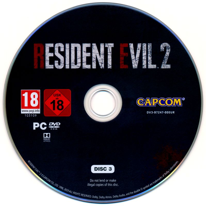 Media for Resident Evil 2 (Windows): Disc 3