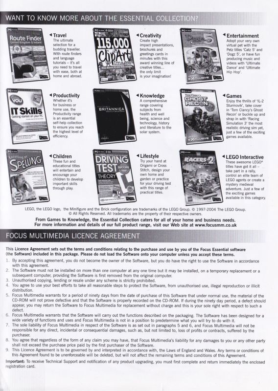 Inside Cover for Ultimate Trainz Collection (Windows): Right