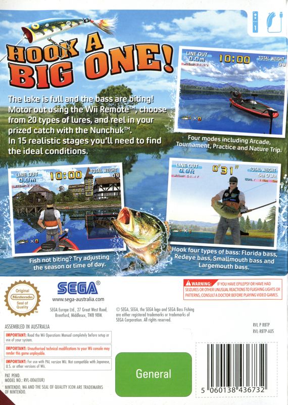 SEGA Bass Fishing cover or packaging material - MobyGames