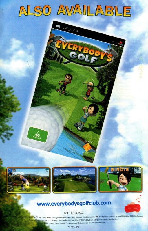 Manual for Hot Shots Golf: Fore! (PlayStation 2): Back