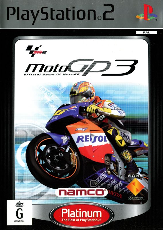 Front Cover for MotoGP 3 (PlayStation 2) (Platinum release)