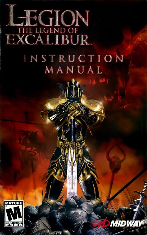 Manual for Legion: The Legend of Excalibur (PlayStation 2): Front