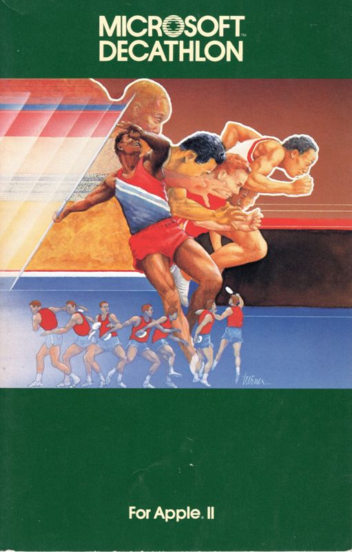 Manual for Olympic Decathlon (Apple II): Front