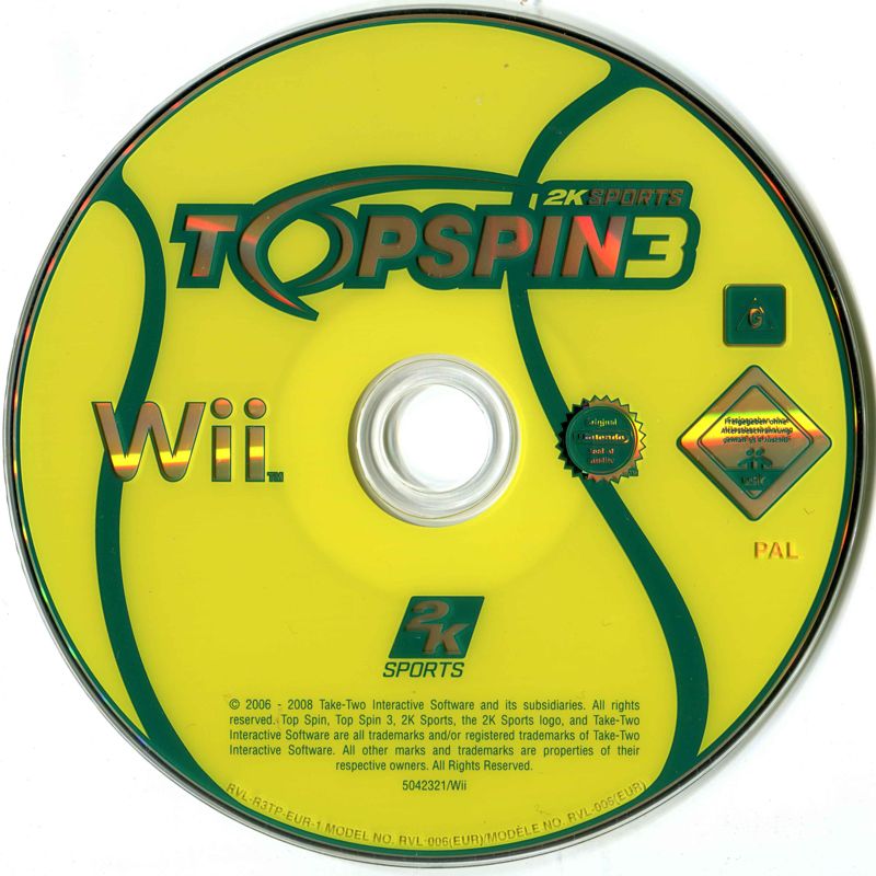 Media for Top Spin 3 (Wii)