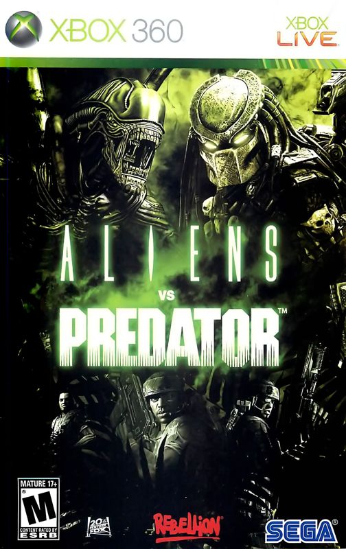 Manual for Aliens vs Predator (Xbox 360): Front