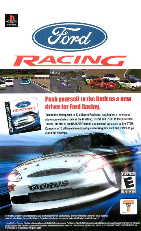Manual for Ford Racing 2 (PlayStation 2): Back