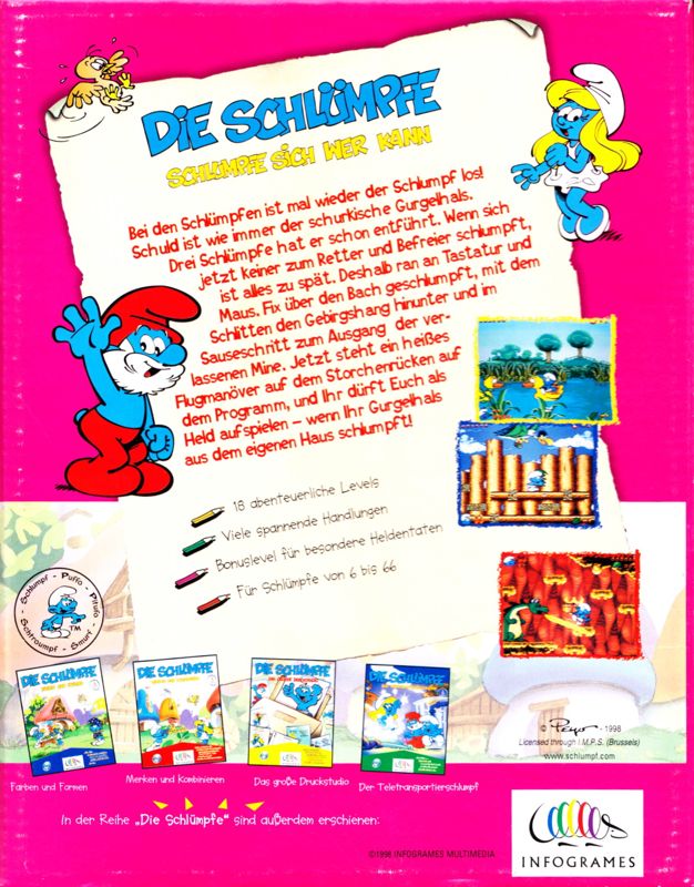 Back Cover for The Smurfs (Windows)