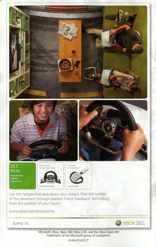 Manual for Race Pro (Xbox 360): Back