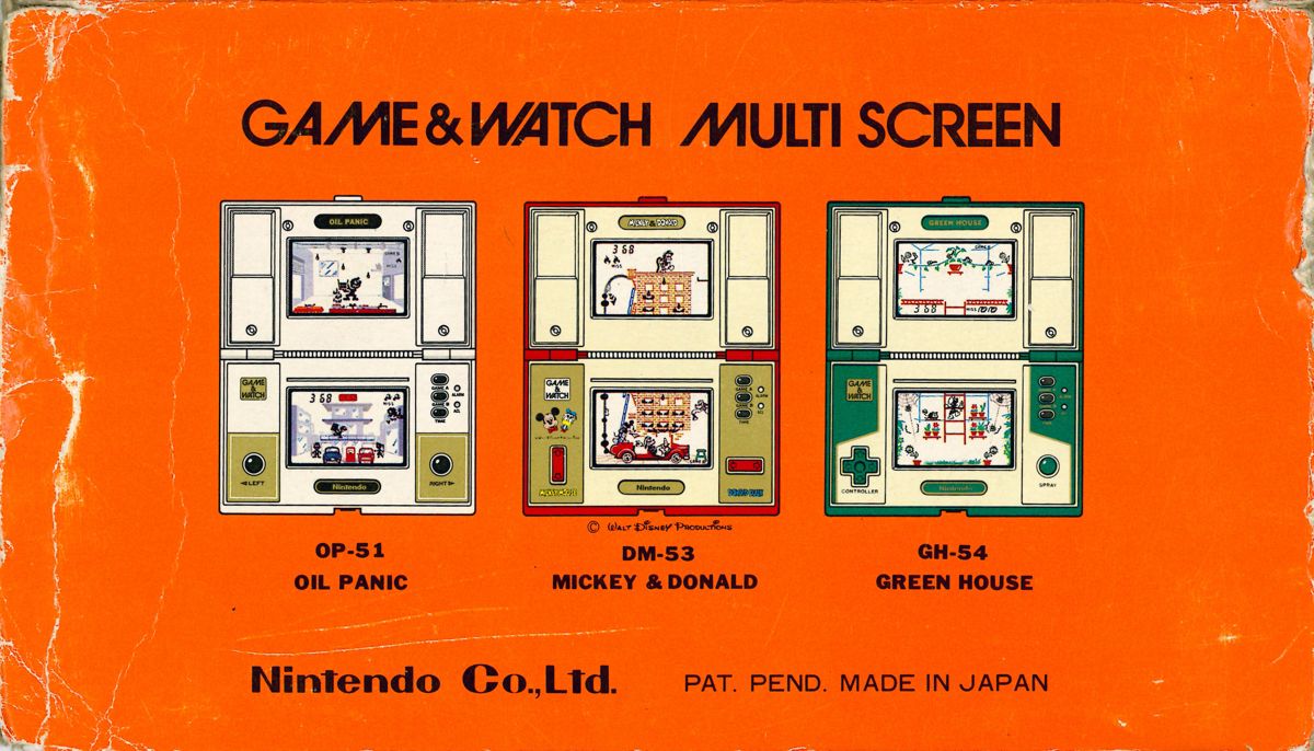 Back Cover for Game & Watch Multi Screen: Donkey Kong (Dedicated handheld)