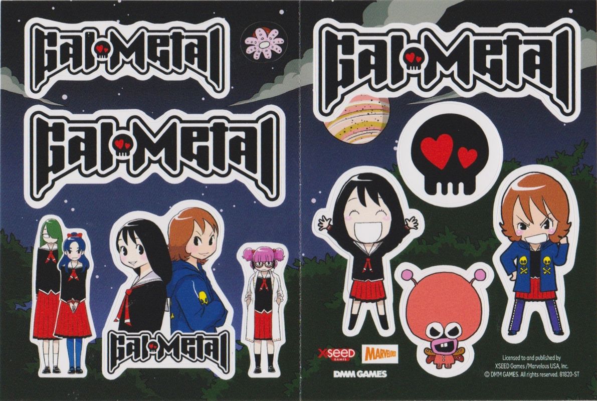 Extras for Gal Metal: World Tour Edition (Nintendo Switch): Sticker Sheet