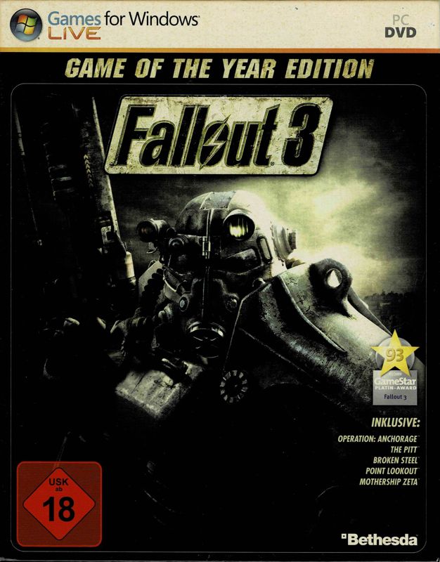 Front Cover for Fallout 3: Game of the Year Edition (Windows) (Software Pyramide release)