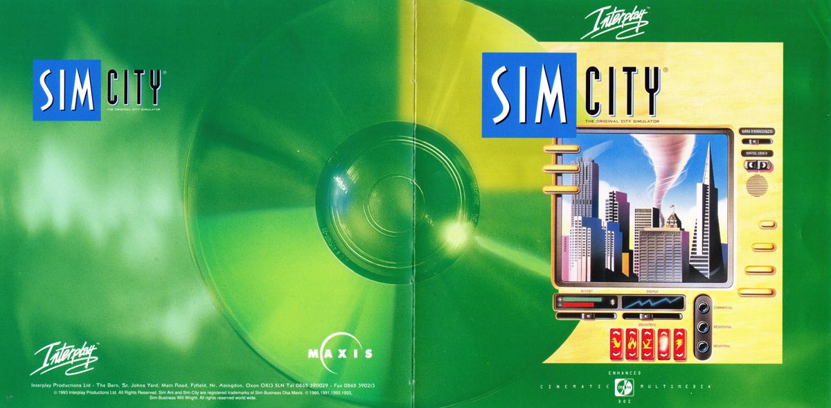 Other for SimCity: Enhanced CD-ROM (DOS) (White Label Release): Jewel Case - Full