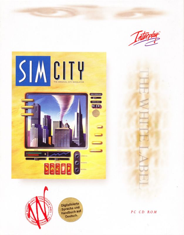 Front Cover for SimCity: Enhanced CD-ROM (DOS) (White Label Release)