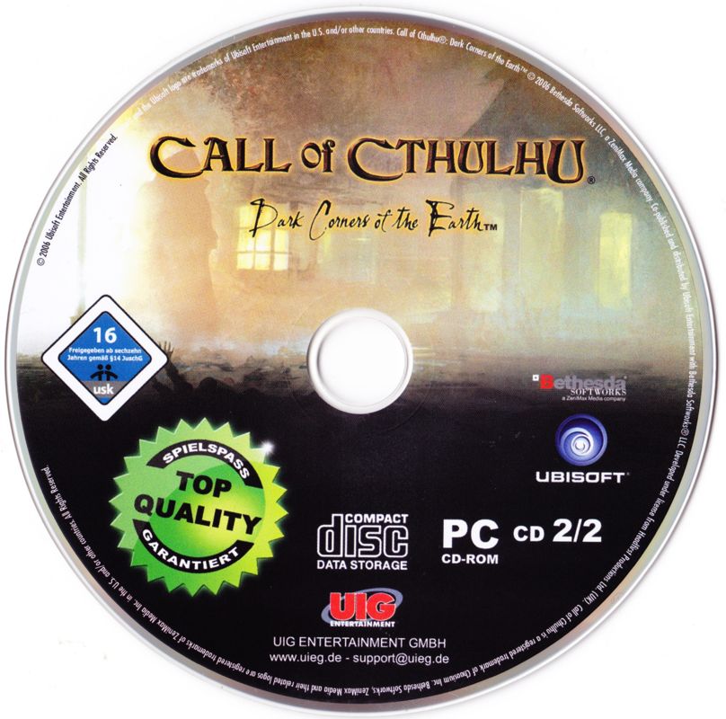 Media for Call of Cthulhu: Dark Corners of the Earth (Windows) (Solid Games release): Disc 2
