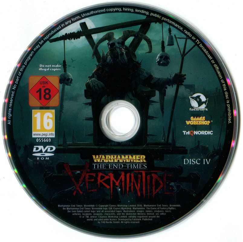Media for Warhammer: The End Times - Vermintide (Windows): Disc 4
