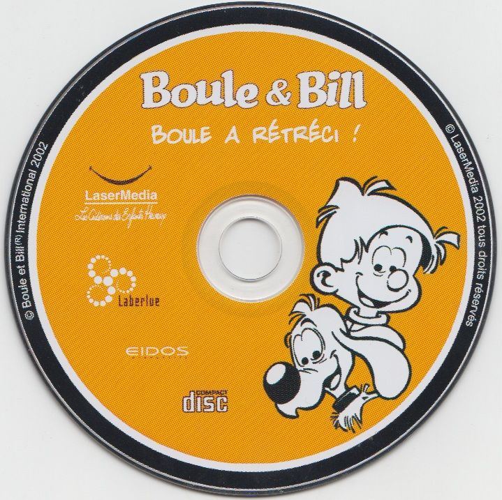 Media for Boule & Bill: Boule a rétréci ! (Macintosh and Windows)