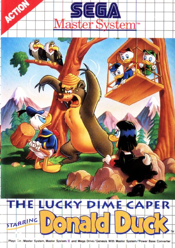 Front Cover for The Lucky Dime Caper starring Donald Duck (SEGA Master System)