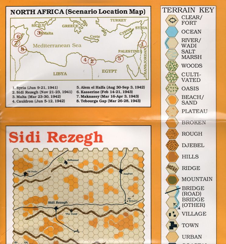 Other for Rommel: Battles for North Africa (Apple II): Map 2