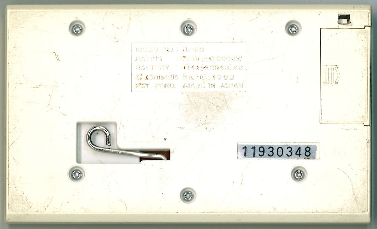 Hardware for Game & Watch Wide Screen: Turtle Bridge (Dedicated handheld): Back