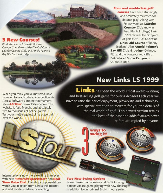 Inside Cover for Links LS 1999 (Windows) (Upgrade Version): Left Flap
