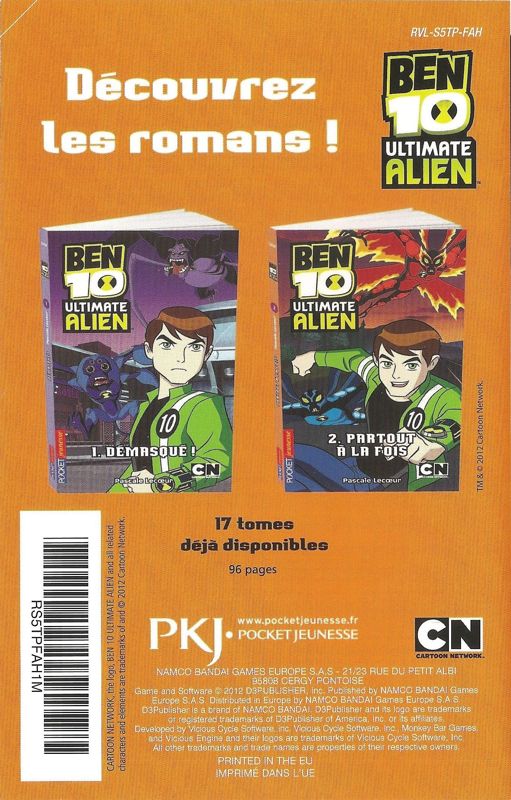 Manual for Ben 10: Omniverse (Wii): Back