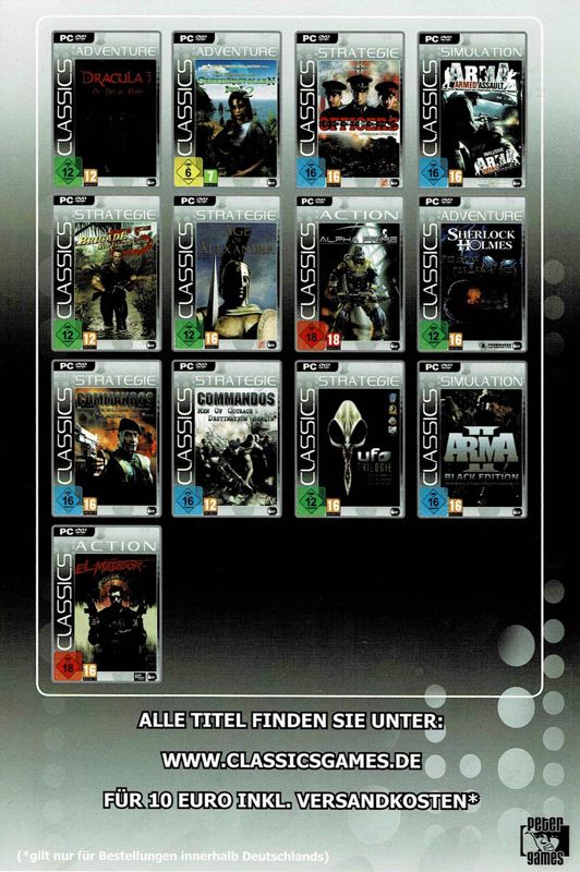 Advertisement for Commandos: Ammo Pack (Windows) (Peter Games Classics release): Front