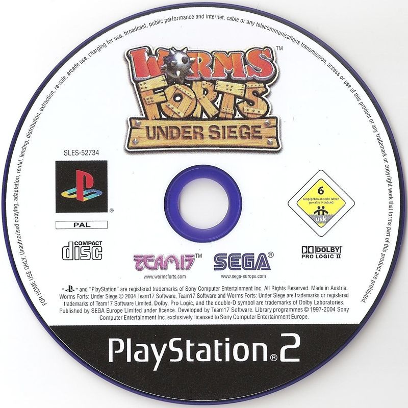 Worms Forts Under Siege PS2 Game Playstation 2 For Sale