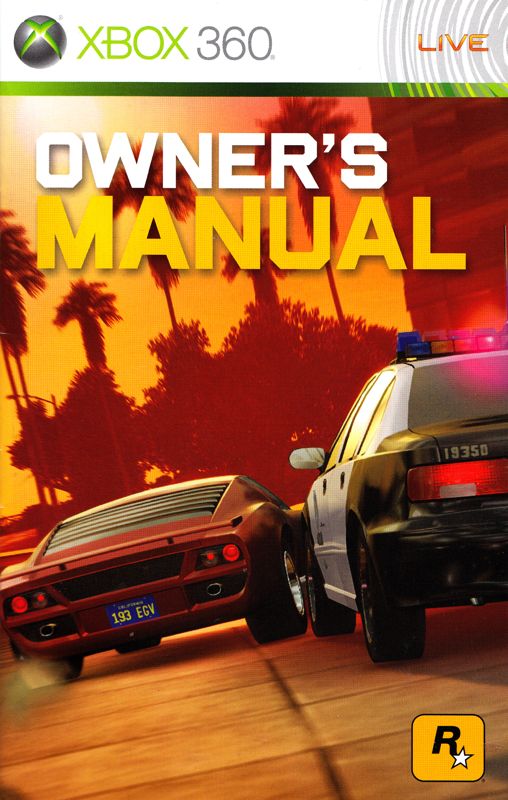 Manual for Midnight Club: Los Angeles (Xbox 360): Front