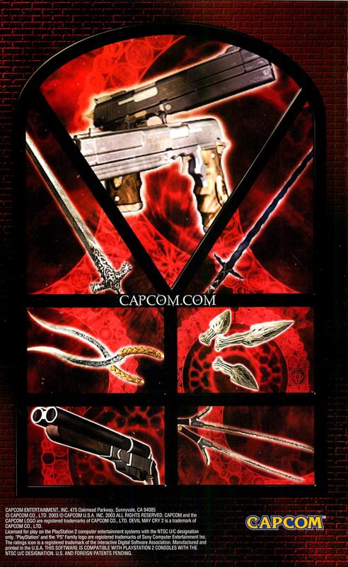 Manual for Devil May Cry 2 (PlayStation 2): Back